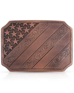 Montana Silversmiths Women's Born In The USA Bronze Belt Buckle