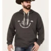 Stetson Men's Gray Logo Sleeve Pullover Hooded Sweatshirt 1 Stetson Men's Gray Logo Sleeve Pullover Hooded Sweatshirt -Western Cowboy Equipment Store 2000354135 022 P1