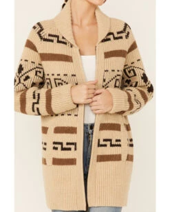 Pendleton Women's Tan Westerley Long Sleeve Cardigan 10 Pendleton Women's Tan Westerley Long Sleeve Cardigan -Western Cowboy Equipment Store 2000354643 280 P3