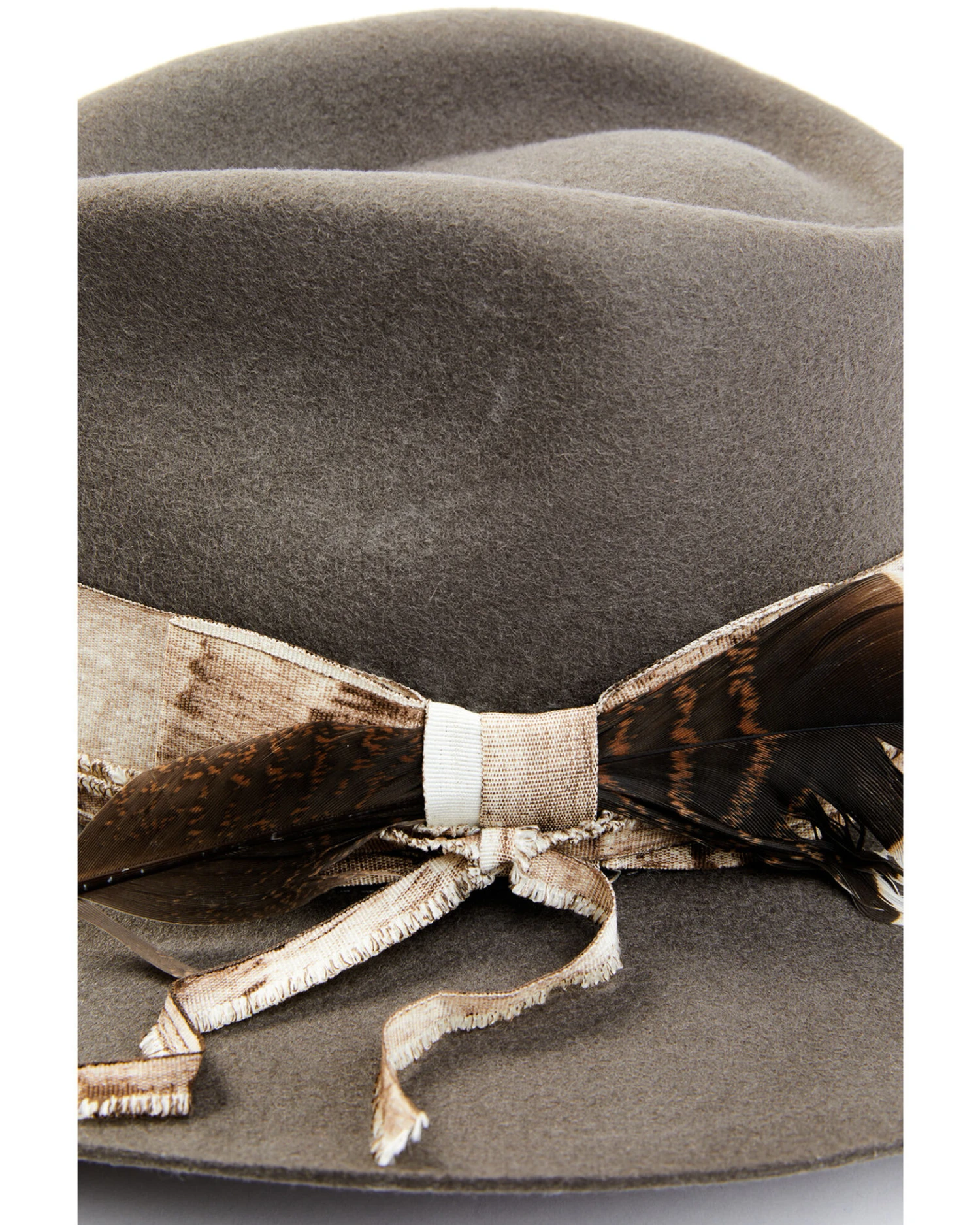 Shyanne Women's Distressed Mirando Ribbon Band Wool Felt Western Hat 5 Shyanne Women's Distressed Mirando Ribbon Band Wool Felt Western Hat - Image 3