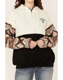 Paramount Network's Yellowstone Women's Mauve Southwestern Sleeve Hoodie Pullover 9 Paramount Network's Yellowstone Women's Mauve Southwestern Sleeve Hoodie Pullover -Western Cowboy Equipment Store 2000356684 661 P2