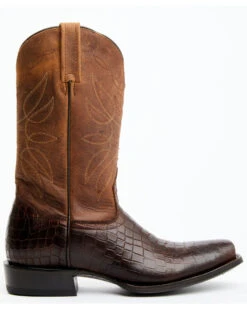 Moonshine Spirit Men's Madison Brown Printed Leather Western Boots - Square Toe 11 Moonshine Spirit Men's Madison Brown Printed Leather Western Boots - Square Toe -Western Cowboy Equipment Store 2000357173 200 P2