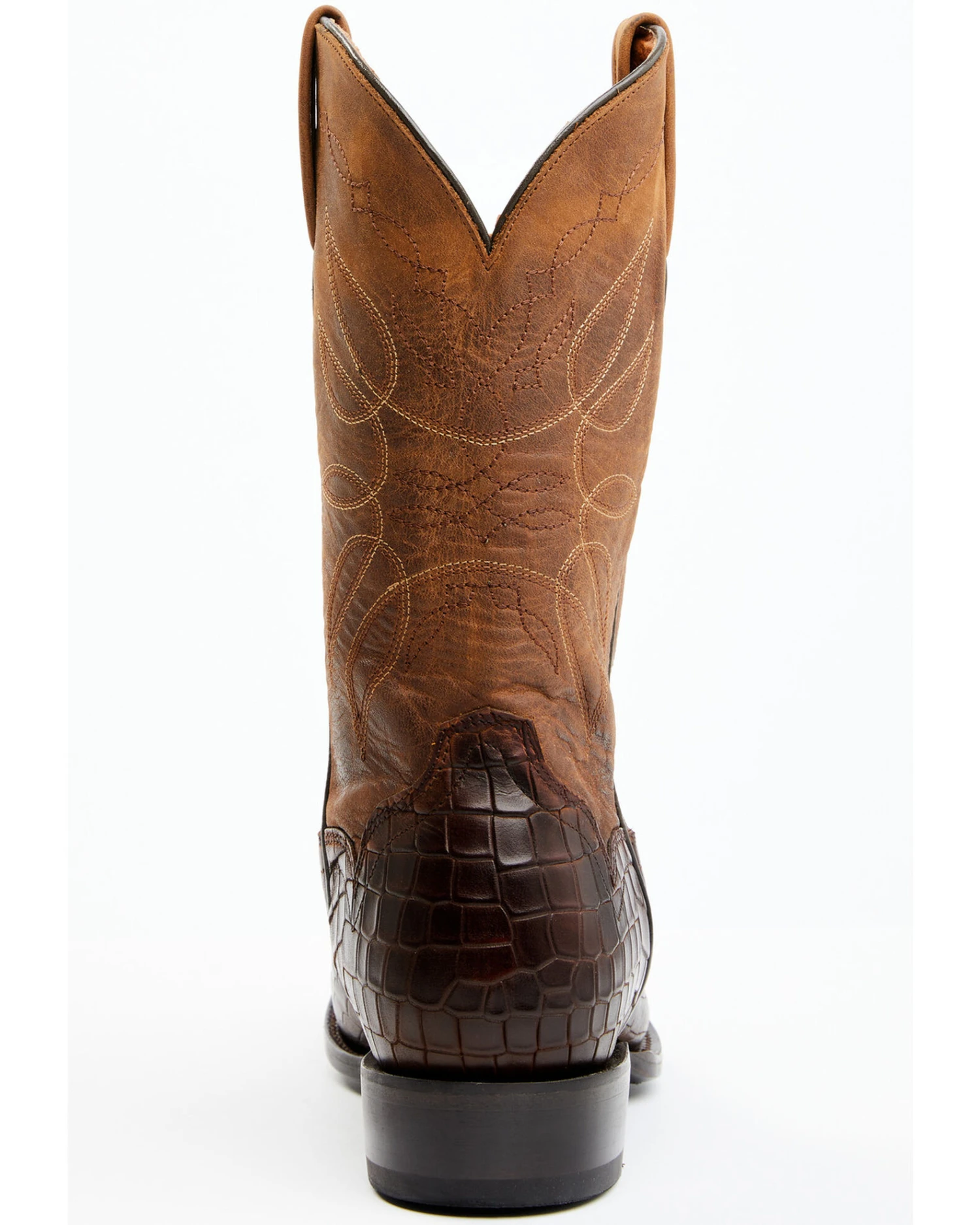 Moonshine Spirit Men's Madison Brown Printed Leather Western Boots - Square Toe 9 Moonshine Spirit Men's Madison Brown Printed Leather Western Boots - Square Toe - Image 7