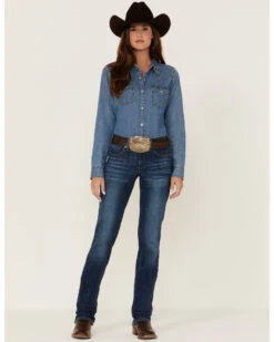 Ariat Women's R.E.A.L Mid Rise Candace Straight Jeans 9 Ariat Women's R.E.A.L Mid Rise Candace Straight Jeans -Western Cowboy Equipment Store 2000357676 400 P1