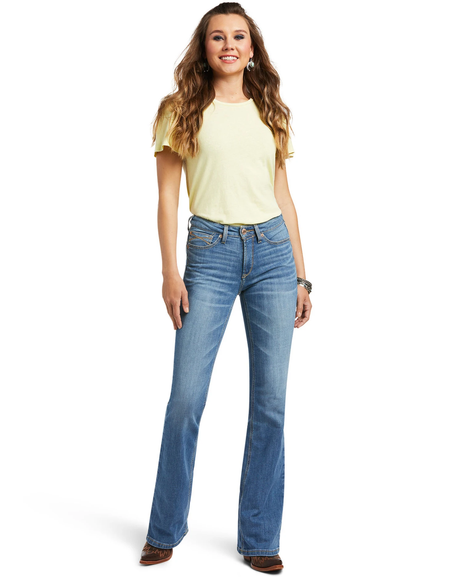 Ariat Women's R.E.A.L. Daniela High Rise Bootcut Jeans 5 Ariat Women's R.E.A.L. Daniela High Rise Bootcut Jeans - Image 3