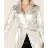 Understated Leather Women's Silver Metallic Moondust Trench Coat 1 Understated Leather Women's Silver Metallic Moondust Trench Coat -Western Cowboy Equipment Store 2000358788 040 P3