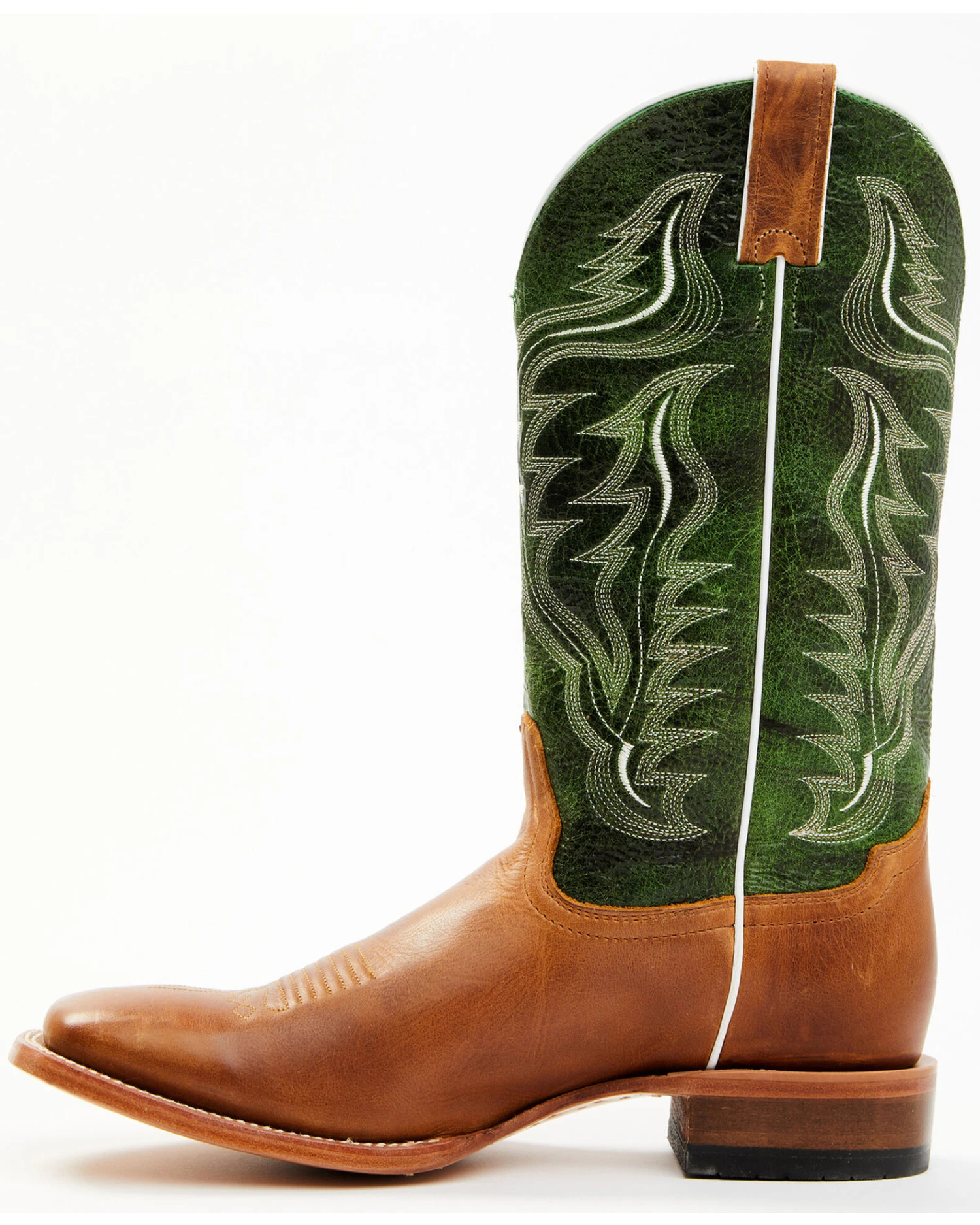 Cody James Men's Peridot Green Leather Western Boots - Broad Square Toe 4 Cody James Men's Peridot Green Leather Western Boots - Broad Square Toe - Image 2