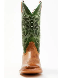 Cody James Men's Peridot Green Leather Western Boots - Broad Square Toe