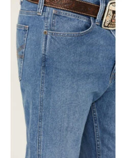 Blue Ranchwear Men's Bronc Rider Light Medium Wash Rigid Regular Straight Jeans 8 Blue Ranchwear Men's Bronc Rider Light Medium Wash Rigid Regular Straight Jeans -Western Cowboy Equipment Store 2000359501 413 P2