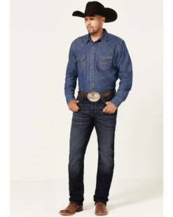 Wrangler 20X Men's Cobalt Dark Wash Stretch Slim Straight Jeans