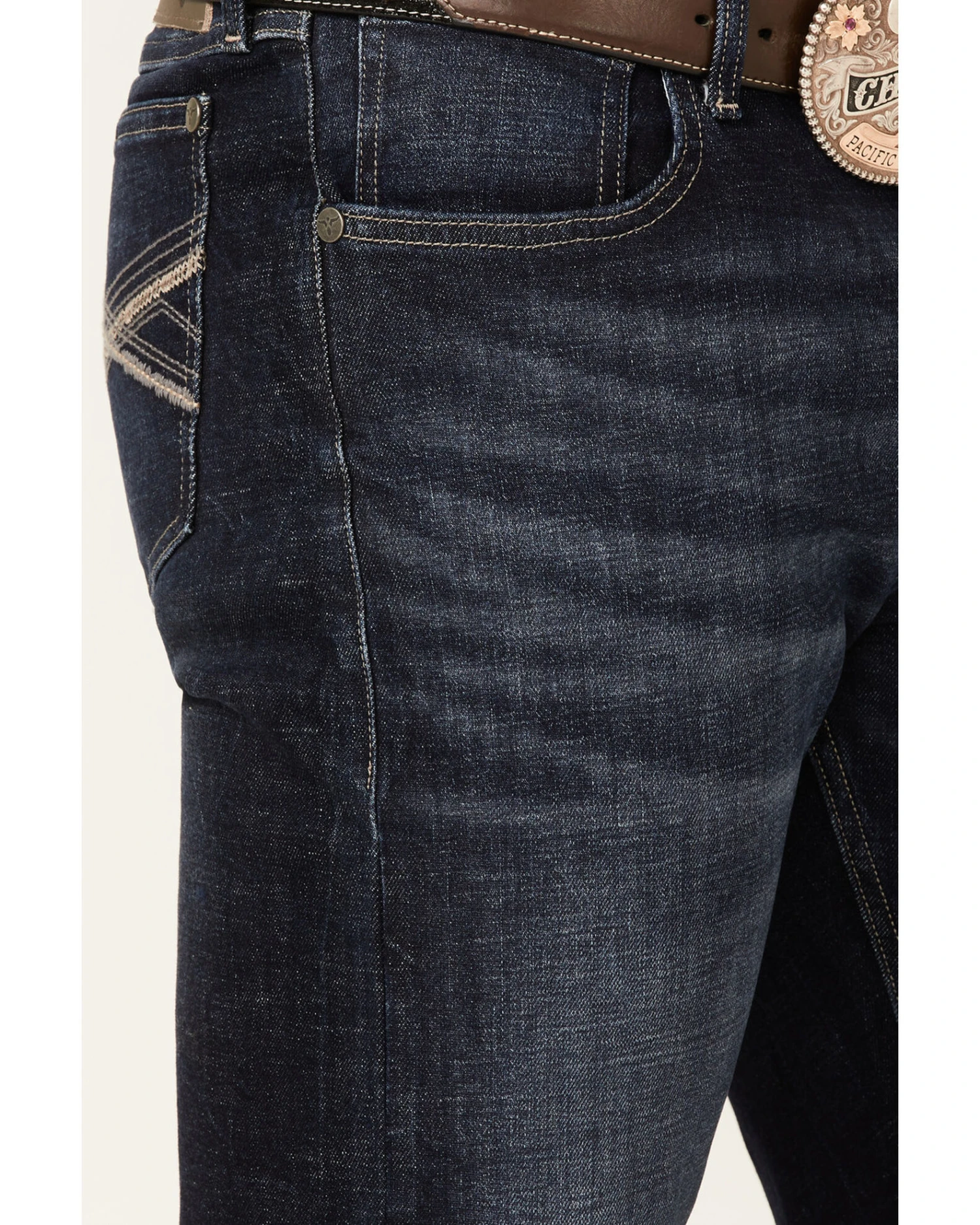 Wrangler 20X Men's Cobalt Dark Wash Stretch Slim Straight Jeans 4 Wrangler 20X Men's Cobalt Dark Wash Stretch Slim Straight Jeans - Image 2