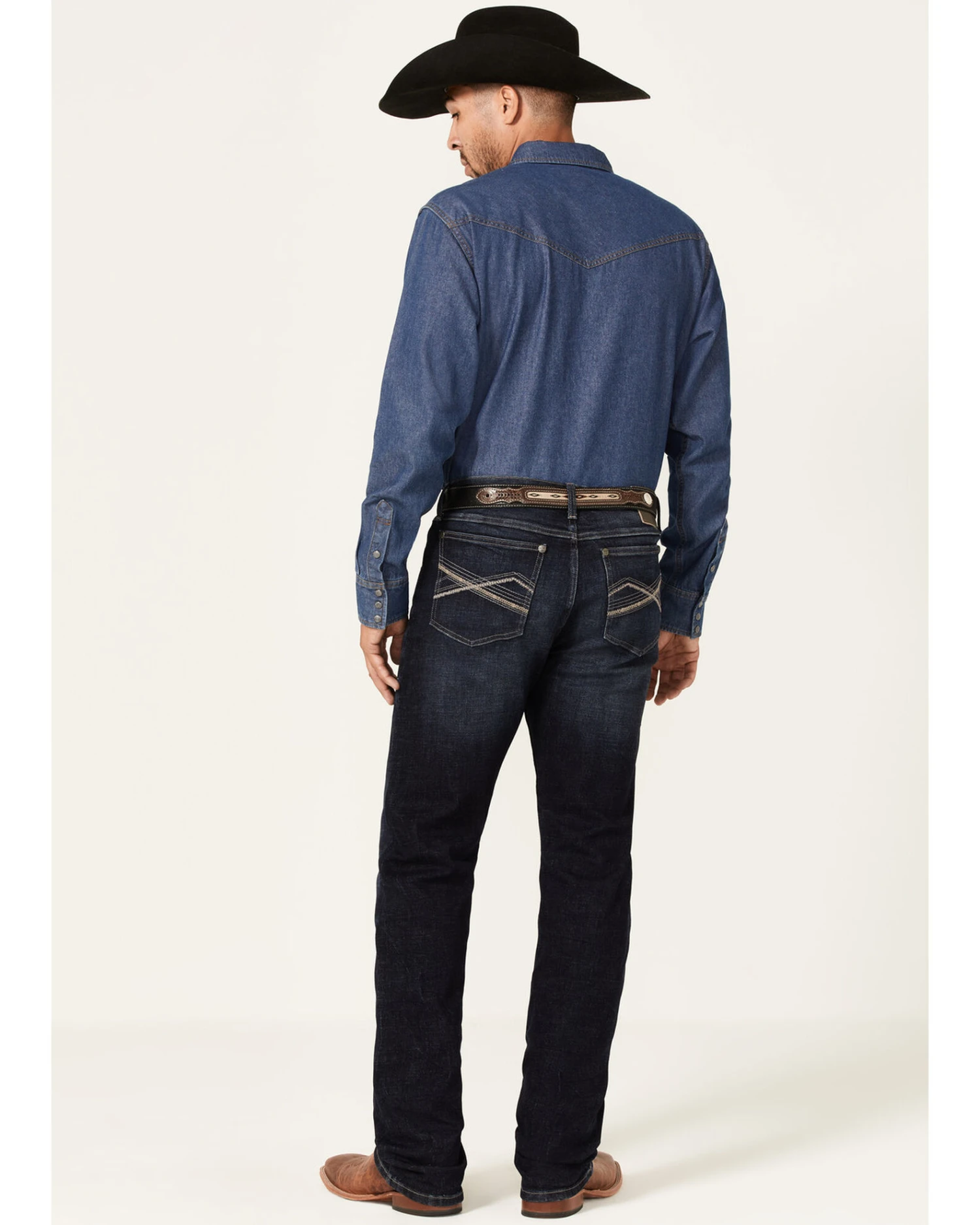 Wrangler 20X Men's Cobalt Dark Wash Stretch Slim Straight Jeans 5 Wrangler 20X Men's Cobalt Dark Wash Stretch Slim Straight Jeans - Image 3