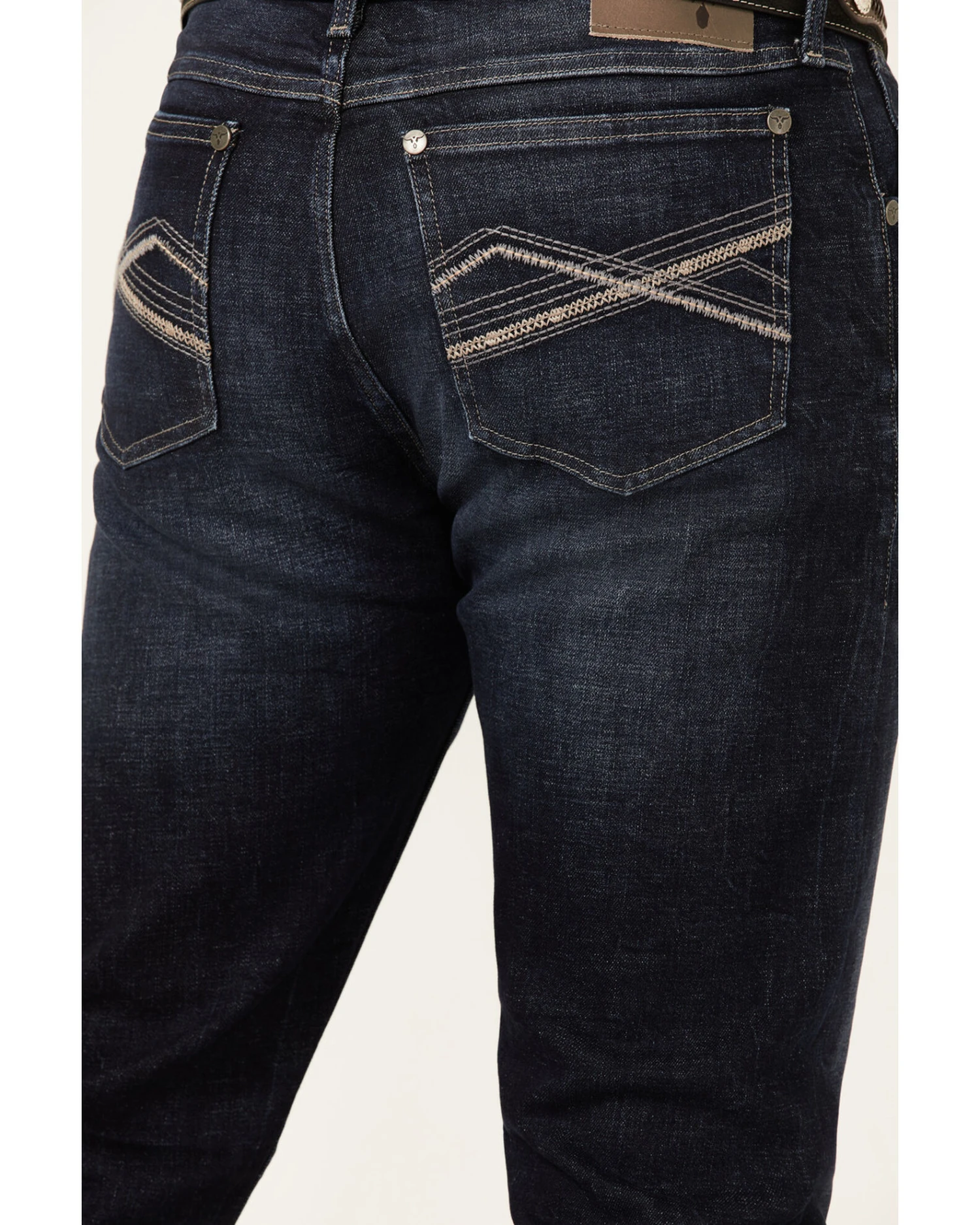 Wrangler 20X Men's Cobalt Dark Wash Stretch Slim Straight Jeans 6 Wrangler 20X Men's Cobalt Dark Wash Stretch Slim Straight Jeans - Image 4