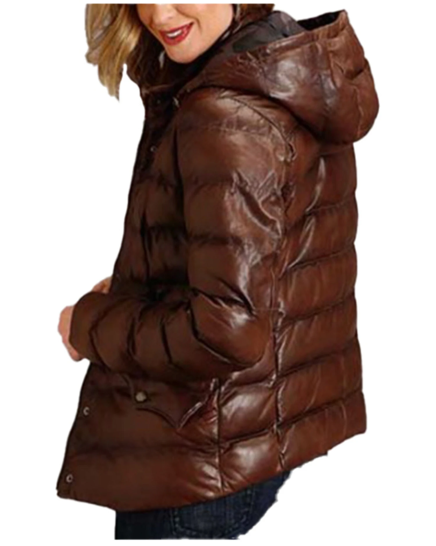 Stetson Women's Antique Snap-Front Quilted Leather Jacket 4 Stetson Women's Antique Snap-Front Quilted Leather Jacket - Image 2