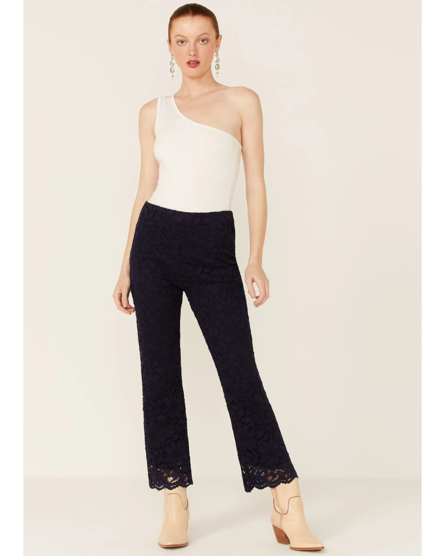 Free People Women's Disco Wild Laces Pull On Flare Pants 3 Free People Women's Disco Wild Laces Pull On Flare Pants