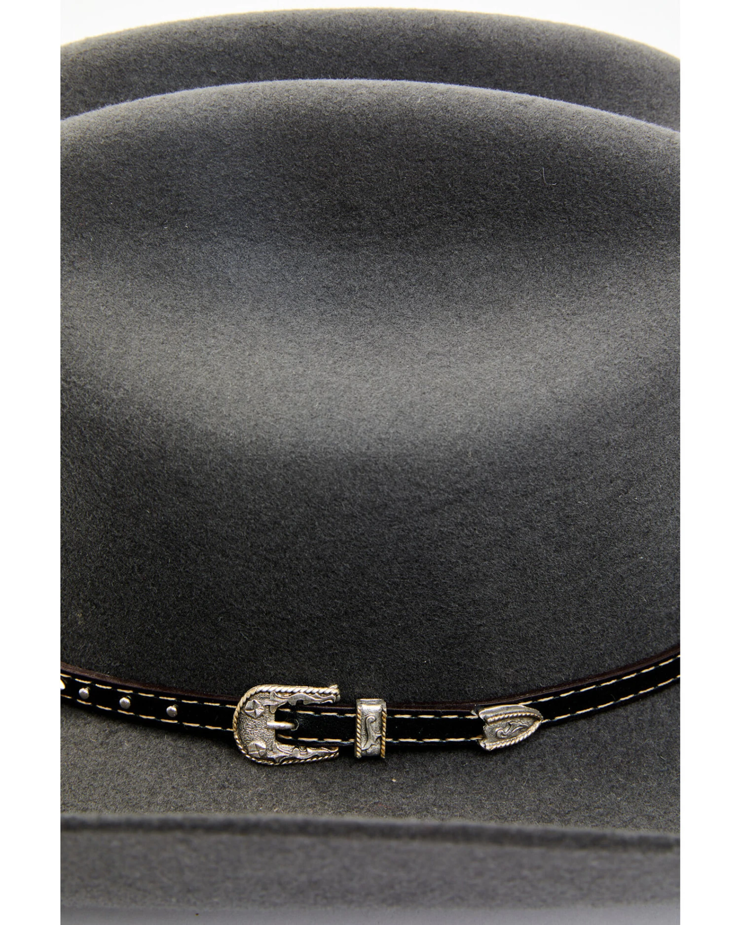 Cody James Men's 3X Smoke Gray Concho Buckle Band Wool Felt Western Hat 3 Cody James Men's 3X Smoke Gray Concho Buckle Band Wool Felt Western Hat