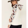 Hooey Women's Modern Colorblock Geo Print Pullover Hooded Sweater 2 Hooey Women's Modern Colorblock Geo Print Pullover Hooded Sweater -Western Cowboy Equipment Store 2000360944 110 P3