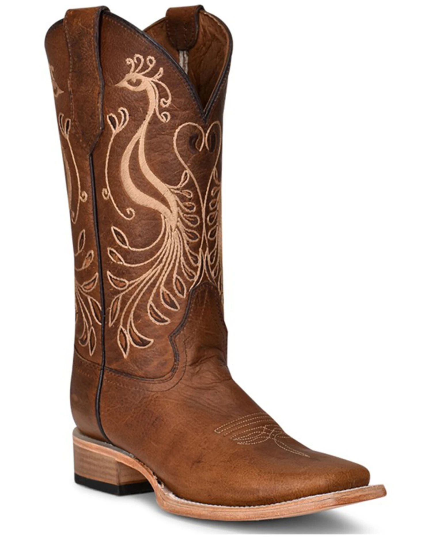 Corral Women's Peacock Embroidery Western Boots - Broad Square Toe 5 Corral Women's Peacock Embroidery Western Boots - Broad Square Toe - Image 3