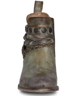 Circle G Women's Moss Zipper Harness Fashion Booties - Round Toe 8 Circle G Women's Moss Zipper Harness Fashion Booties - Round Toe -Western Cowboy Equipment Store 2000361041 370 P3