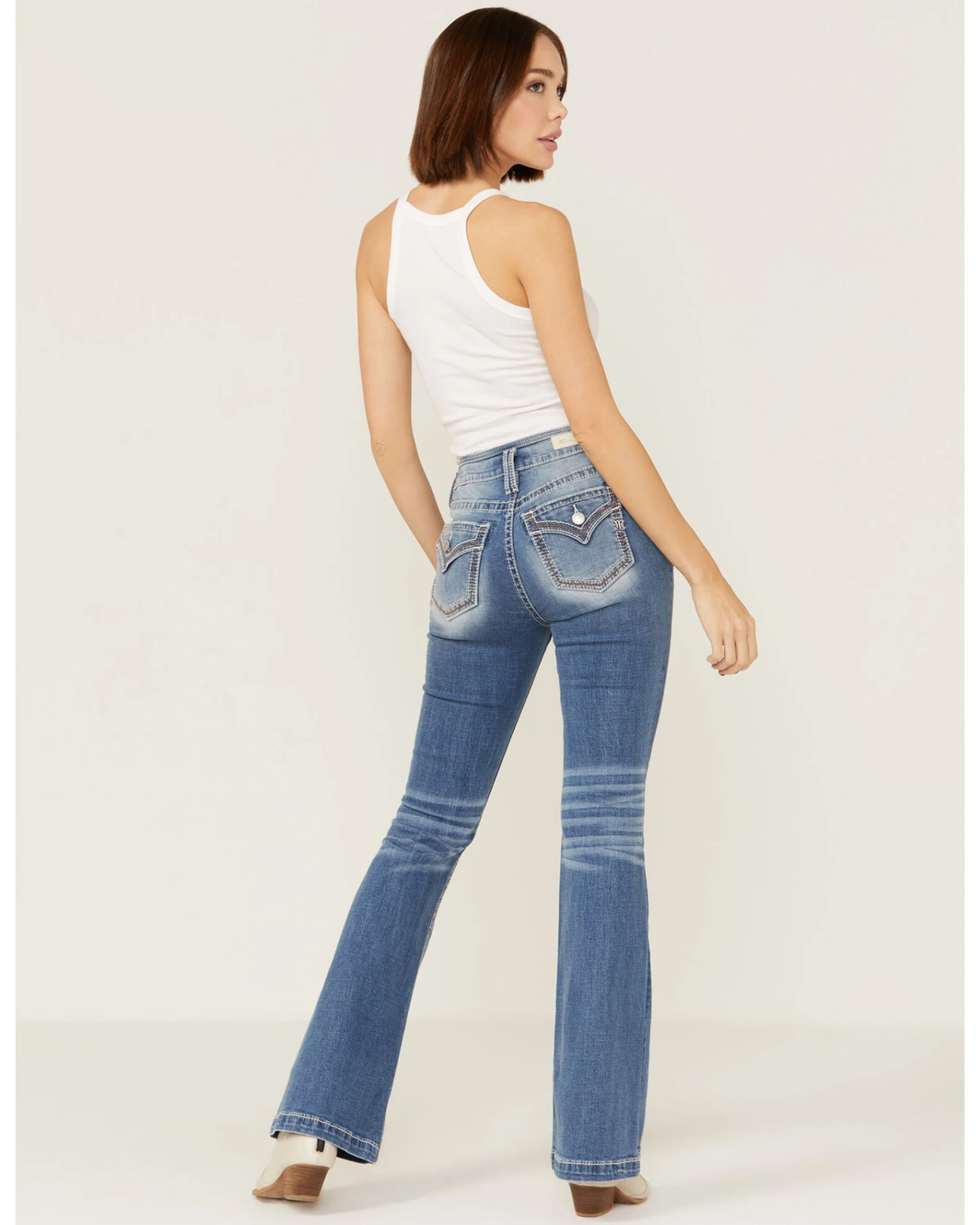 Miss Me Women's Sailor High Rise Flare Jeans 3 Miss Me Women's Sailor High Rise Flare Jeans