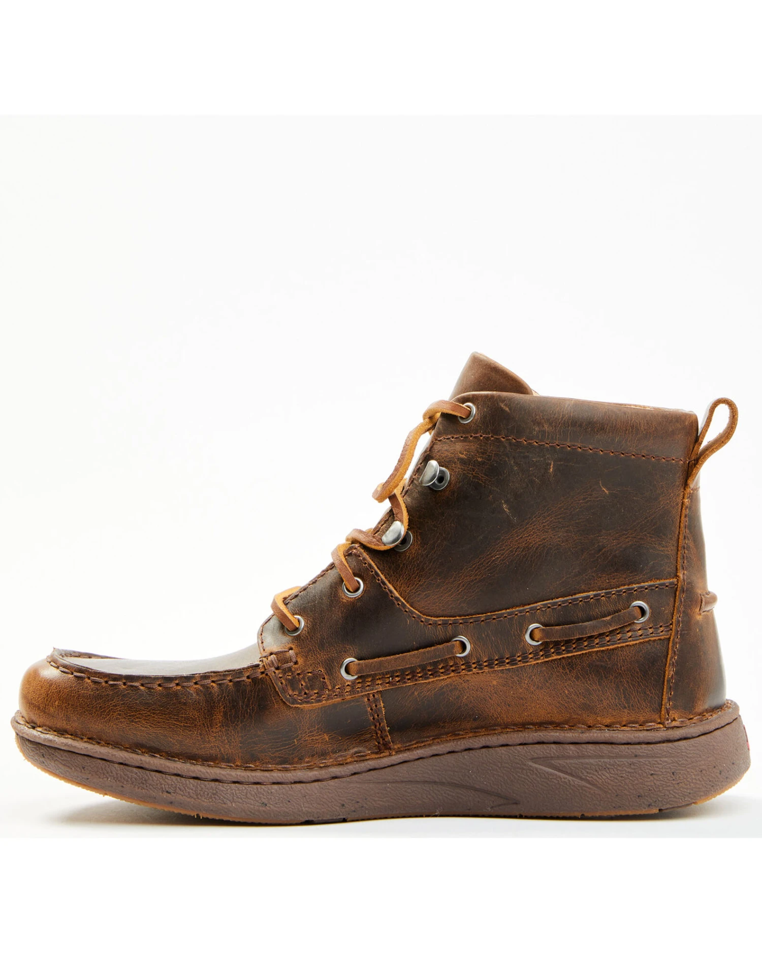 Justin Men's Hazer Brown Casual Lace-Up Lacer Shoe - Moc Toe 3 Justin Men's Hazer Brown Casual Lace-Up Lacer Shoe - Moc Toe