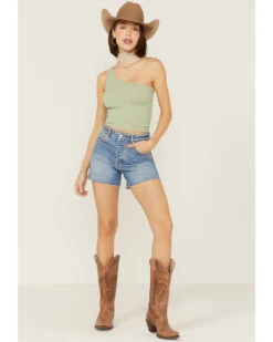 Rolla's Women's Salty Medium Wash High Rise Original Eco Salty Shorts 6 Rolla's Women's Salty Medium Wash High Rise Original Eco Salty Shorts -Western Cowboy Equipment Store 2000362506 400 P1