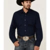 Roper Men's Solid Embroidered Yoke Long Sleeve Pearl Snap Western Shirt -Western Cowboy Equipment Store 2000362616 400 P1