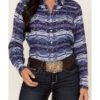 Ariat Women's R.E.A.L. Southwestern Oceanic Print Long Sleeve Western Pearl Snap Shirt -Western Cowboy Equipment Store 2000362866 400 P3