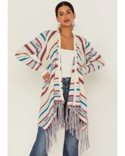 Tasha Polizzi Women's Ines Rissani Serape Fringe Cardigan Sweater 9 Tasha Polizzi Women's Ines Rissani Serape Fringe Cardigan Sweater -Western Cowboy Equipment Store 2000362882 103 P1