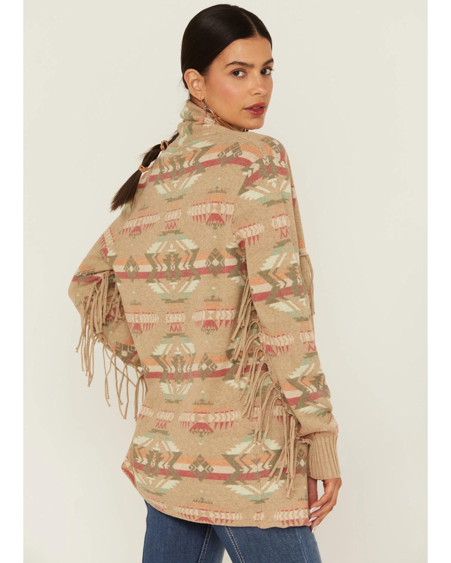 Tasha Polizzi Women's Catalina Southwestern Fringe Cardigan 4 Tasha Polizzi Women's Catalina Southwestern Fringe Cardigan - Image 2