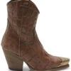 Free People Women's Brayden Croc Fashion Western Booties - Snip Toe