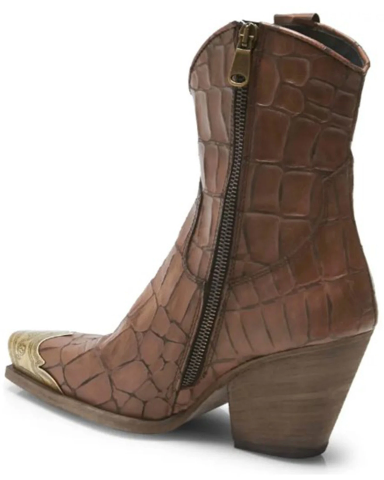 Free People Women's Brayden Croc Fashion Western Booties - Snip Toe 7 Free People Women's Brayden Croc Fashion Western Booties - Snip Toe - Image 5