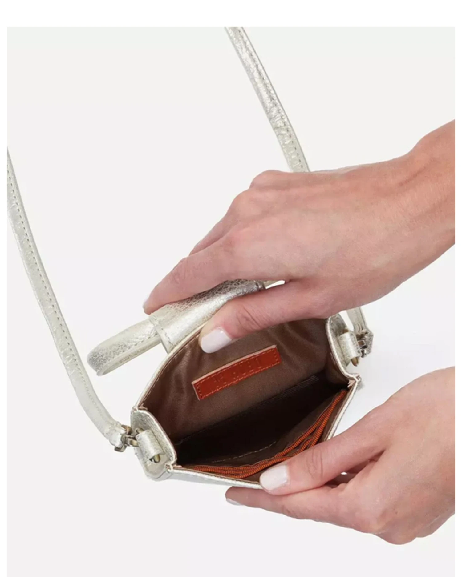 Hobo Women's Sheila Pearled Silver Crossbody 4 Hobo Women's Sheila Pearled Silver Crossbody - Image 2