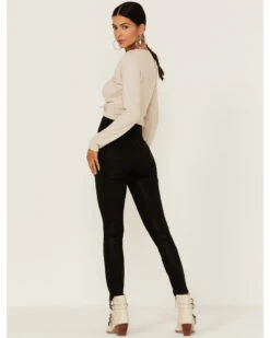 7 For All Mankind Women's Coated High Waist Ankle Skinny Jeans