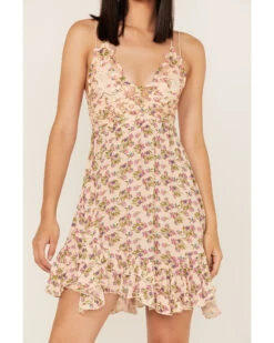 Free People Women's Adella Floral Print Sleeveless Slip Dress 8 Free People Women's Adella Floral Print Sleeveless Slip Dress -Western Cowboy Equipment Store 2000366151 650 P3