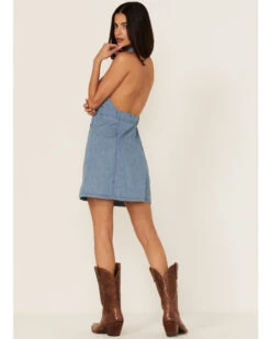 Free People Women's Sami Denim Mini Dress 8 Free People Women's Sami Denim Mini Dress -Western Cowboy Equipment Store 2000366161 400 P4