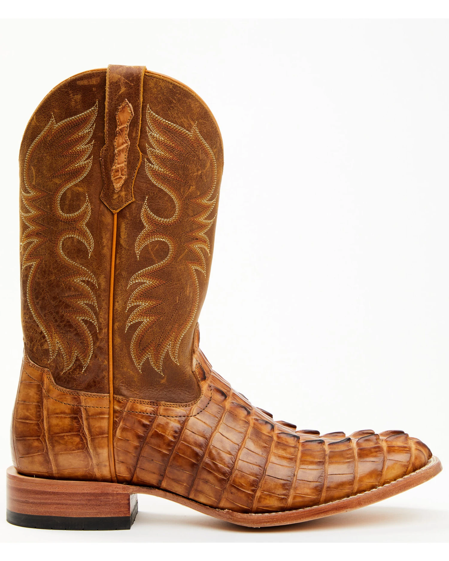 Cody James Men's Caiman Cognac 12" Exotic Western Boots - Broad Square Toe 8 Cody James Men's Caiman Cognac 12" Exotic Western Boots - Broad Square Toe - Image 6