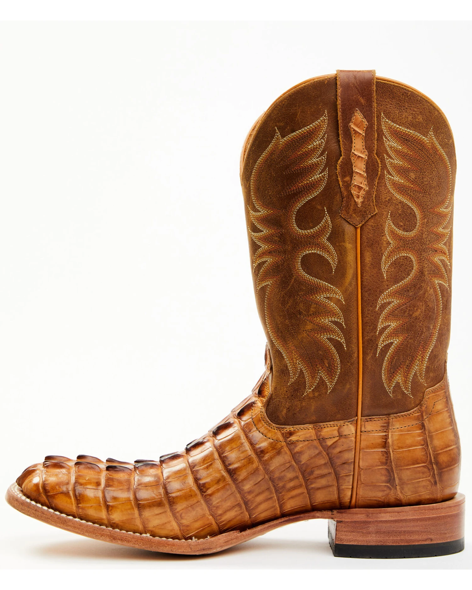 Cody James Men's Caiman Cognac 12" Exotic Western Boots - Broad Square Toe 9 Cody James Men's Caiman Cognac 12" Exotic Western Boots - Broad Square Toe - Image 7
