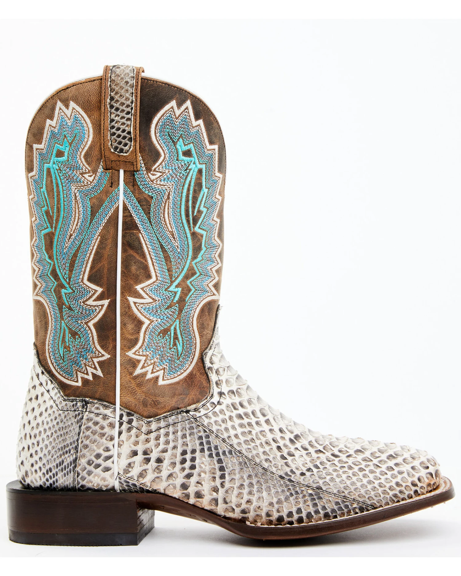Dan Post Men's Natural Back Cut Python Exotic Western Boots - Broad Square Toe 8 Dan Post Men's Natural Back Cut Python Exotic Western Boots - Broad Square Toe - Image 6