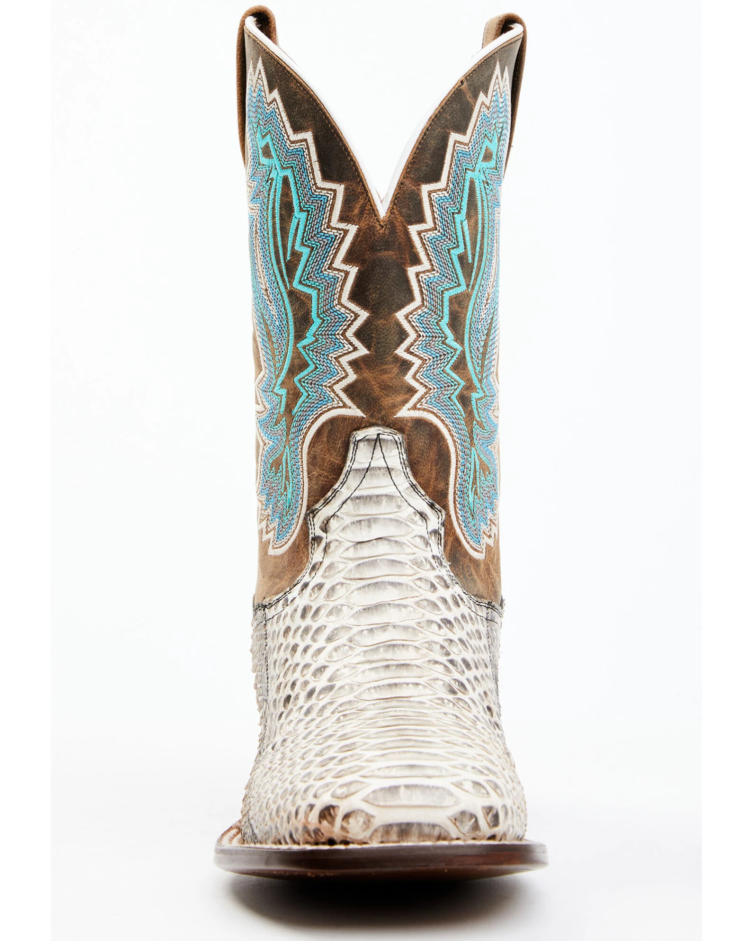 Dan Post Men's Natural Back Cut Python Exotic Western Boots - Broad Square Toe 3 Dan Post Men's Natural Back Cut Python Exotic Western Boots - Broad Square Toe