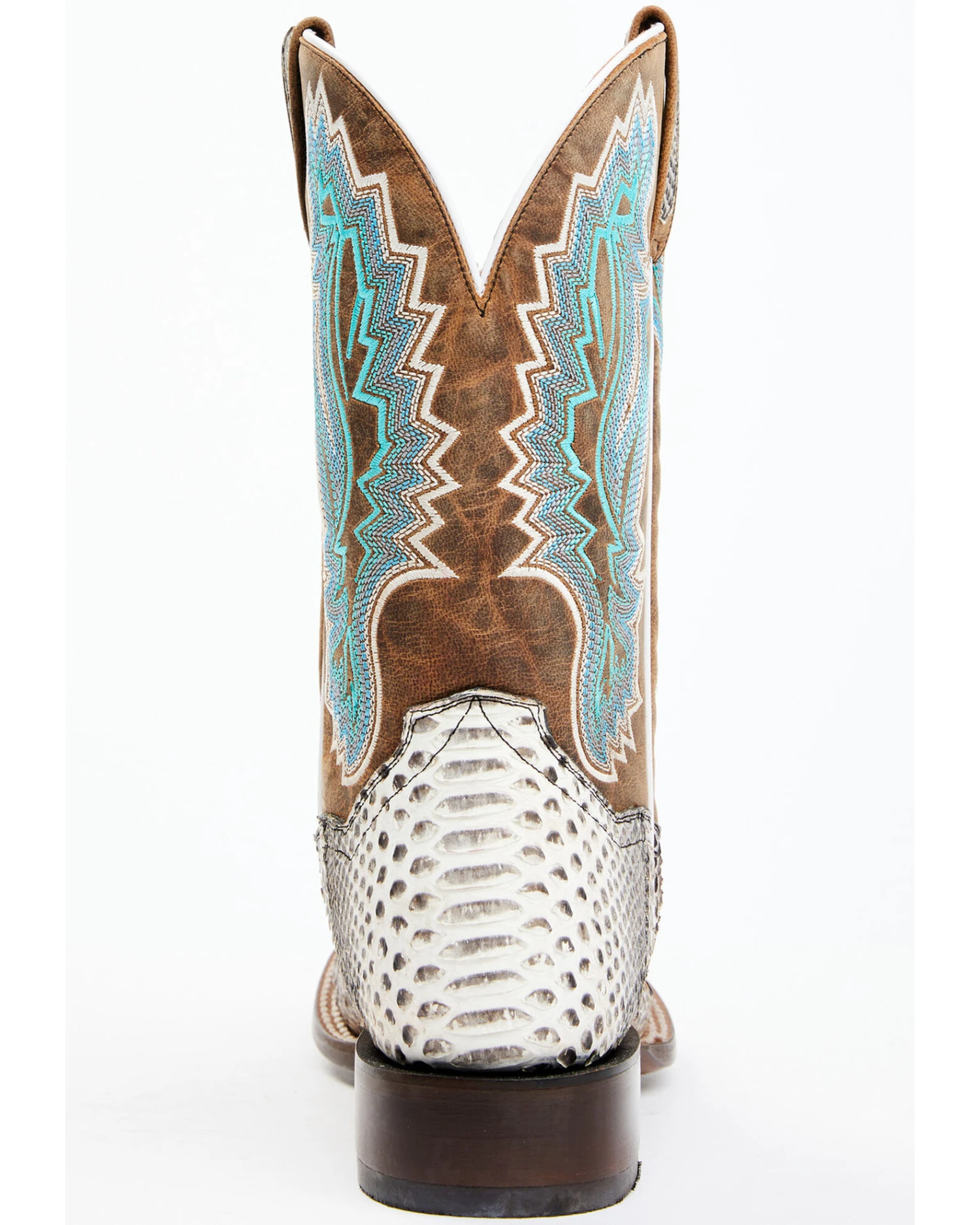 Dan Post Men's Natural Back Cut Python Exotic Western Boots - Broad Square Toe 7 Dan Post Men's Natural Back Cut Python Exotic Western Boots - Broad Square Toe - Image 5