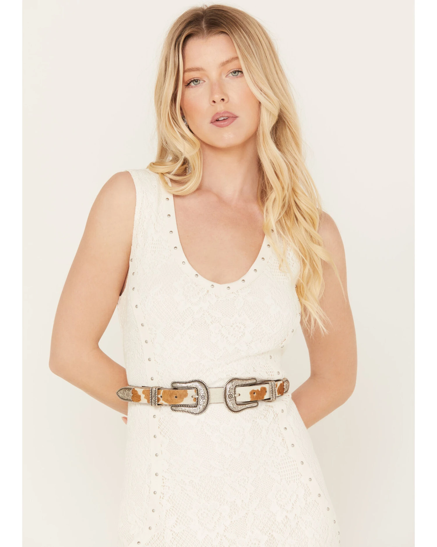 Idyllwind Women's Double Down Western Brown Cow Belt 4 Idyllwind Women's Double Down Western Brown Cow Belt - Image 2