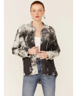 Revel Women's Tie-Dye Rock & Roll Snap-Front Shacket 7 Revel Women's Tie-Dye Rock & Roll Snap-Front Shacket -Western Cowboy Equipment Store 2000367253 001 P2