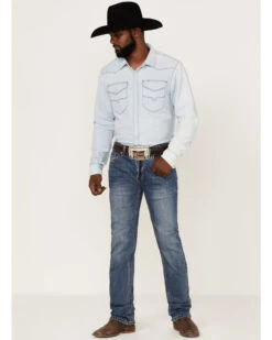 Hooey By Rock & Roll Denim Men's Revolver Medium Wash Reflex Stretch Slim Straight Jeans 8 Hooey By Rock & Roll Denim Men's Revolver Medium Wash Reflex Stretch Slim Straight Jeans -Western Cowboy Equipment Store 2000367639 203 P3