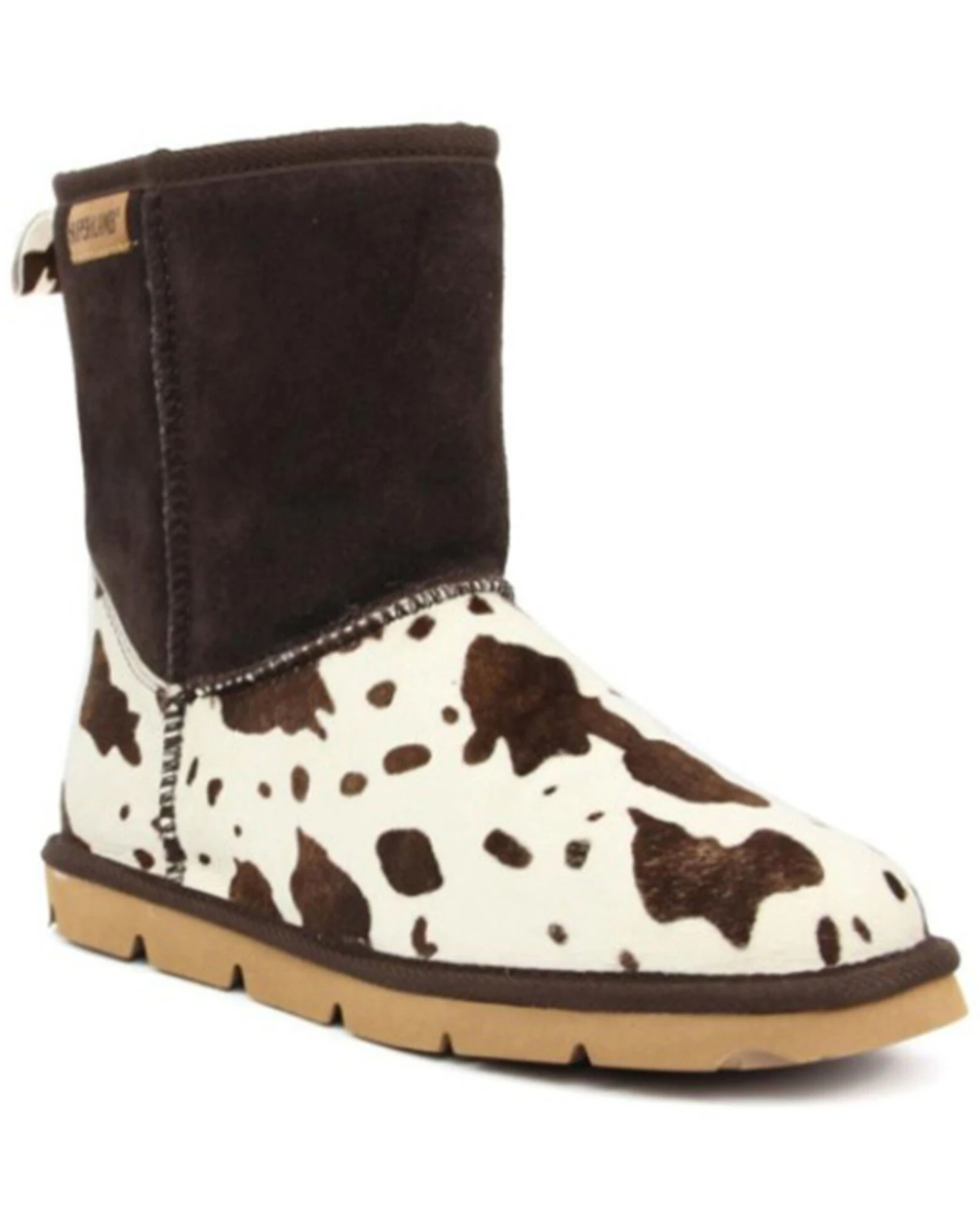 Superlamb Women's Turano Cow Print Real Hair-On Casual Pull On Boots - Round Toe 4 Superlamb Women's Turano Cow Print Real Hair-On Casual Pull On Boots - Round Toe - Image 2
