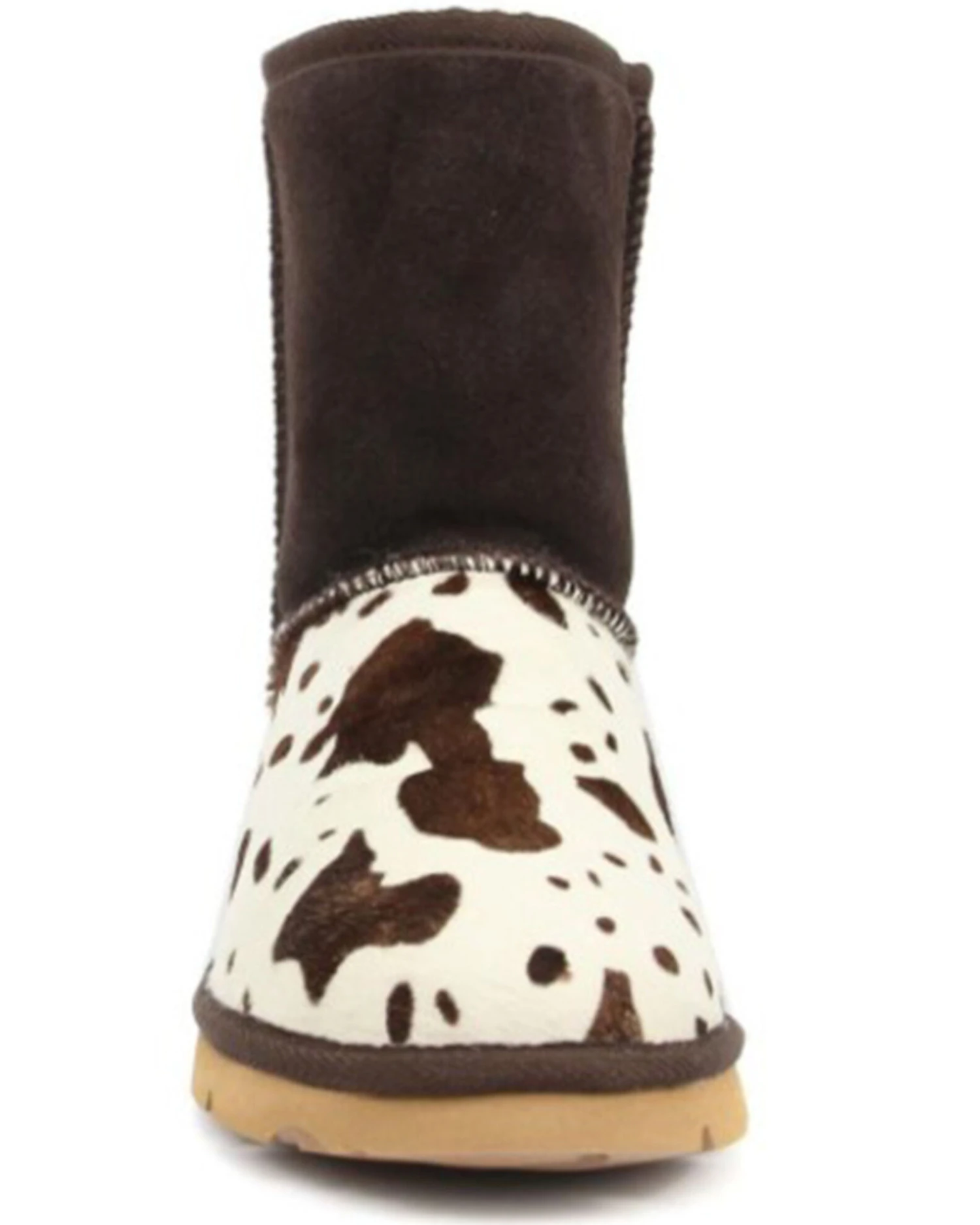Superlamb Women's Turano Cow Print Real Hair-On Casual Pull On Boots - Round Toe 7 Superlamb Women's Turano Cow Print Real Hair-On Casual Pull On Boots - Round Toe - Image 5