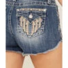 Miss Me Women's Medium Wash Southwestern Rhinestone Embroidered Denim Shorts 1 Miss Me Women's Medium Wash Southwestern Rhinestone Embroidered Denim Shorts -Western Cowboy Equipment Store 2000369013 414 P2