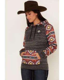 Hooey Women's Southwestern Contrast Print Summit Hoodie 9 Hooey Women's Southwestern Contrast Print Summit Hoodie -Western Cowboy Equipment Store 2000369085 022 P2