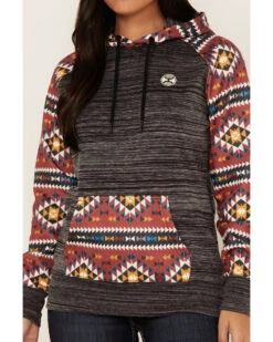 Hooey Women's Southwestern Contrast Print Summit Hoodie 8 Hooey Women's Southwestern Contrast Print Summit Hoodie -Western Cowboy Equipment Store 2000369085 022 P3
