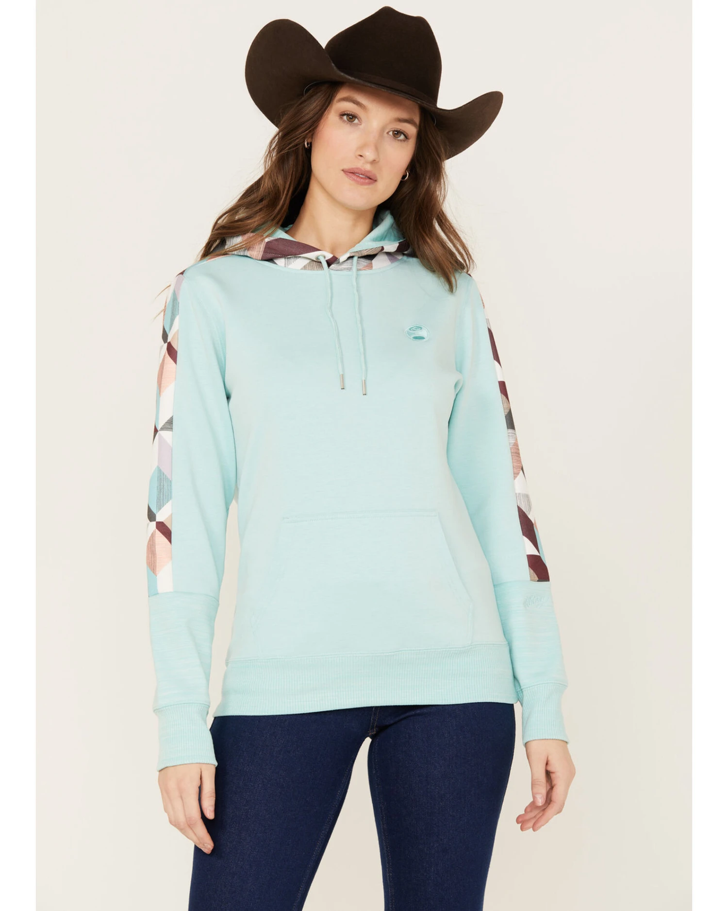 Hooey Women's Southwestern Print Contrast Canyon Hoodie 6 Hooey Women's Southwestern Print Contrast Canyon Hoodie - Image 4